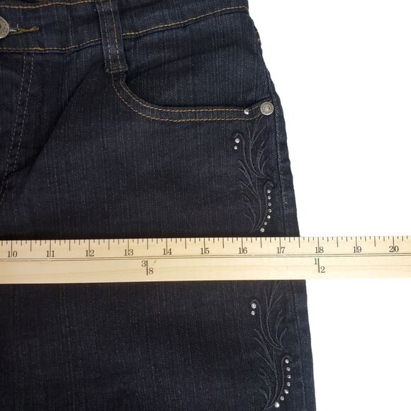 COS Jeans Black Denim Straight Leg Hi-Rise Black Embroidery Sequins Size 8P - Picture 11 of 16